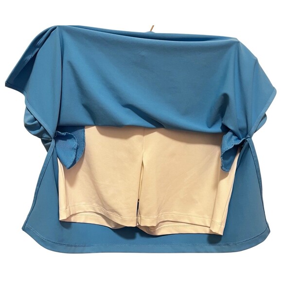 Izod COOL FX MEDIUM Baby Blue Athletic Skort Golf Tennis Knit Polyester Logo - Picture 7 of 10